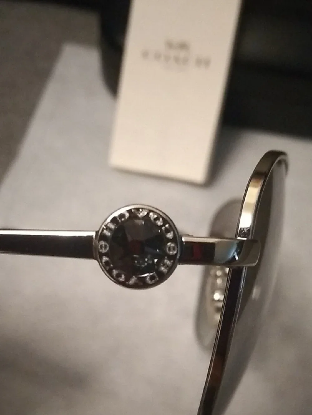 COACH Woman's Silver Frame with Gray Gradient Lenses Sunglasses